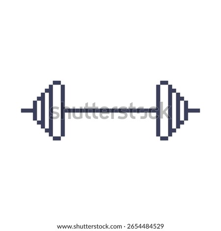 barbell gym object pixel art