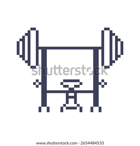 barbell gym object pixel art