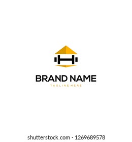 Barbell Gym Studio Equipment Creative Abstract Business Logo 