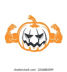  barbell and halloween illustrations vector logo for gym and fitness