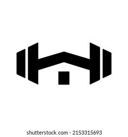 Barbell, Home Gym And Fitness Logo. Barbell Logo For Your Website, UI, Sports Club Design.