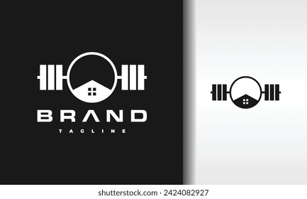 el logo del círculo de la barbell house
