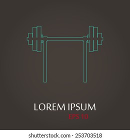 Barbell icon. 