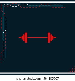 Barbell icon.