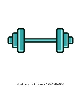 barbell icon of color style design vector template