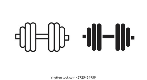 Barbell Icon Concept Set. Einfache Symbolsammlung