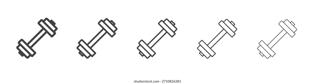 Barbell Symbol Design, Logo, App, UI. Vektorgrafik, EPS
