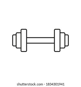 barbell icon element of fitness icon for mobile concept and web apps. Thin line barbell icon can be used for web and mobile. Premium icon on white background