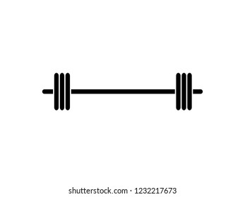 Barbell icon flat