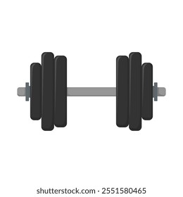 Barbell icon. Flat illustration of barbell vector icon for web