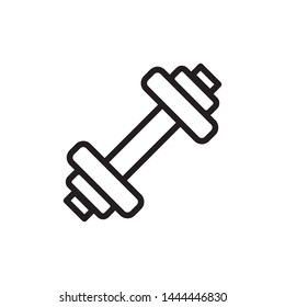 Barbell Icon Flat Vector Ilustration 
