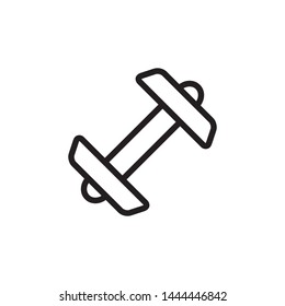 Barbell Icon Flat Vector Ilustration 