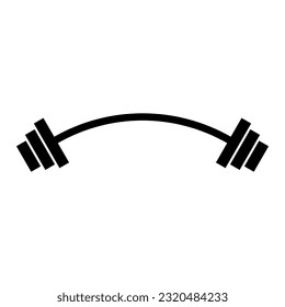 barbell icon for graphic and web design