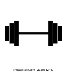 barbell icon for graphic and web design