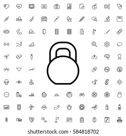 barbell icon illustration isolated vector sign symbol. Health icons set.