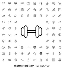 barbell icon illustration isolated vector sign symbol. Health icons set.