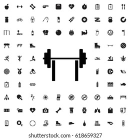 Barbell icon illustration isolated vector sign symbol. fitness icons set