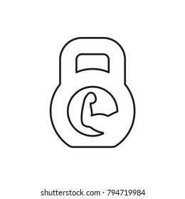 barbell icon illustration isolated vector sign symbol