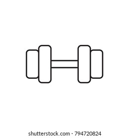 barbell icon illustration isolated vector sign symbol