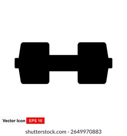 Barbell icon. Illustration on white background for graphic and web design.