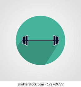 Barbell Icon Isolated on White Background