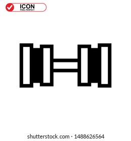 barbell icon isolated sign symbol vector illustration - high quality black style vector icons
