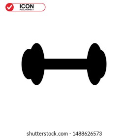 barbell icon isolated sign symbol vector illustration - high quality black style vector icons
