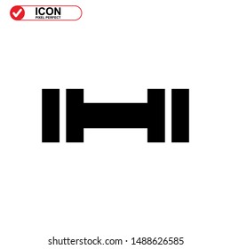 barbell icon isolated sign symbol vector illustration - high quality black style vector icons
