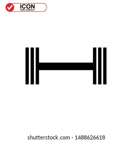 barbell icon isolated sign symbol vector illustration - high quality black style vector icons
