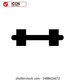 barbell icon isolated sign symbol vector illustration - high quality black style vector icons
