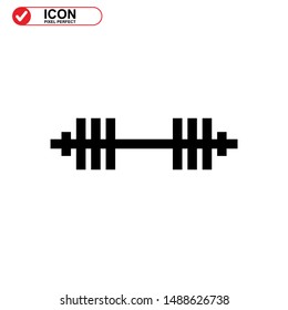 barbell icon isolated sign symbol vector illustration - high quality black style vector icons
