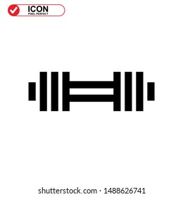 barbell icon isolated sign symbol vector illustration - high quality black style vector icons
