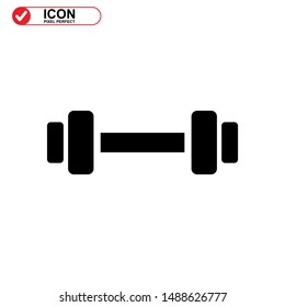 barbell icon isolated sign symbol vector illustration - high quality black style vector icons
