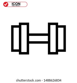 barbell icon isolated sign symbol vector illustration - high quality black style vector icons
