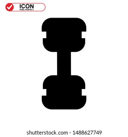 barbell icon isolated sign symbol vector illustration - high quality black style vector icons

