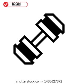 barbell icon isolated sign symbol vector illustration - high quality black style vector icons
