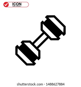 barbell icon isolated sign symbol vector illustration - high quality black style vector icons

