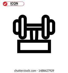 barbell icon isolated sign symbol vector illustration - high quality black style vector icons

