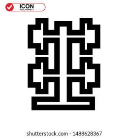 barbell icon isolated sign symbol vector illustration - high quality black style vector icons
