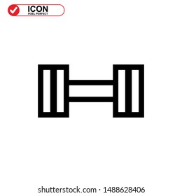 barbell icon isolated sign symbol vector illustration - high quality black style vector icons
