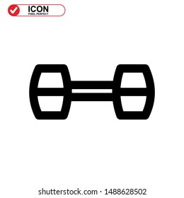 barbell icon isolated sign symbol vector illustration - high quality black style vector icons
