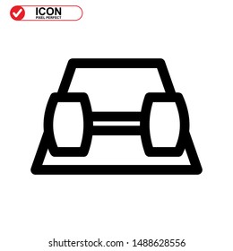 barbell icon isolated sign symbol vector illustration - high quality black style vector icons
