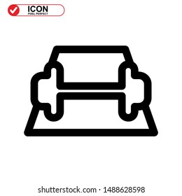 barbell icon isolated sign symbol vector illustration - high quality black style vector icons
