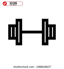 barbell icon isolated sign symbol vector illustration - high quality black style vector icons
