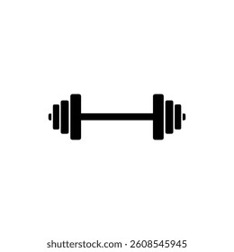Barbell Icon with Large Weights on Each Side