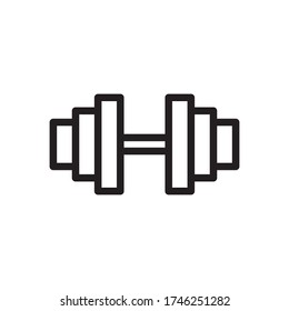 barbell icon line art design