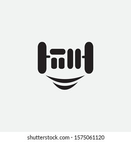 barbell icon, for a logo