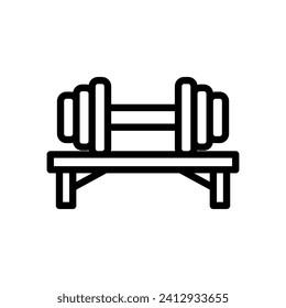 barbell icon or logo design isolated sign symbol vector illustration - high quality line style vector icon suitable for designers, web developers, displays and websites