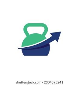 Barbell icon logo design. Sport and fitness vector logo design.