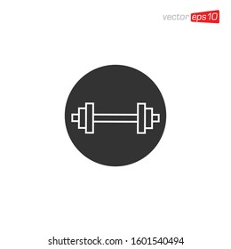 Barbell Icon Logo Design Vector
